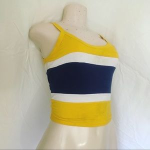 Heart & Hips™️ Yellow Crop Top w/ Stripe